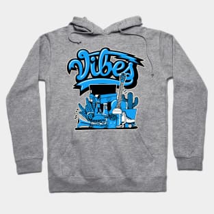 Vibes Dark Powder Blue Hoodie